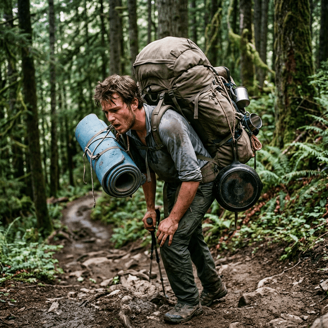 Randonneur inexpérimenté regardant une carte en pleine campagne