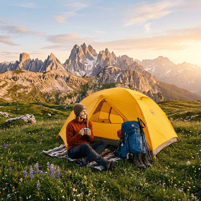 Équipement de randonnée soigneusement préparé